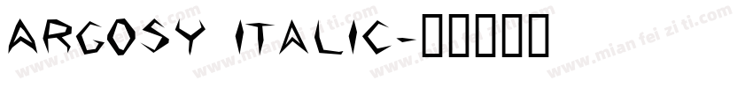 Argosy Italic字体转换